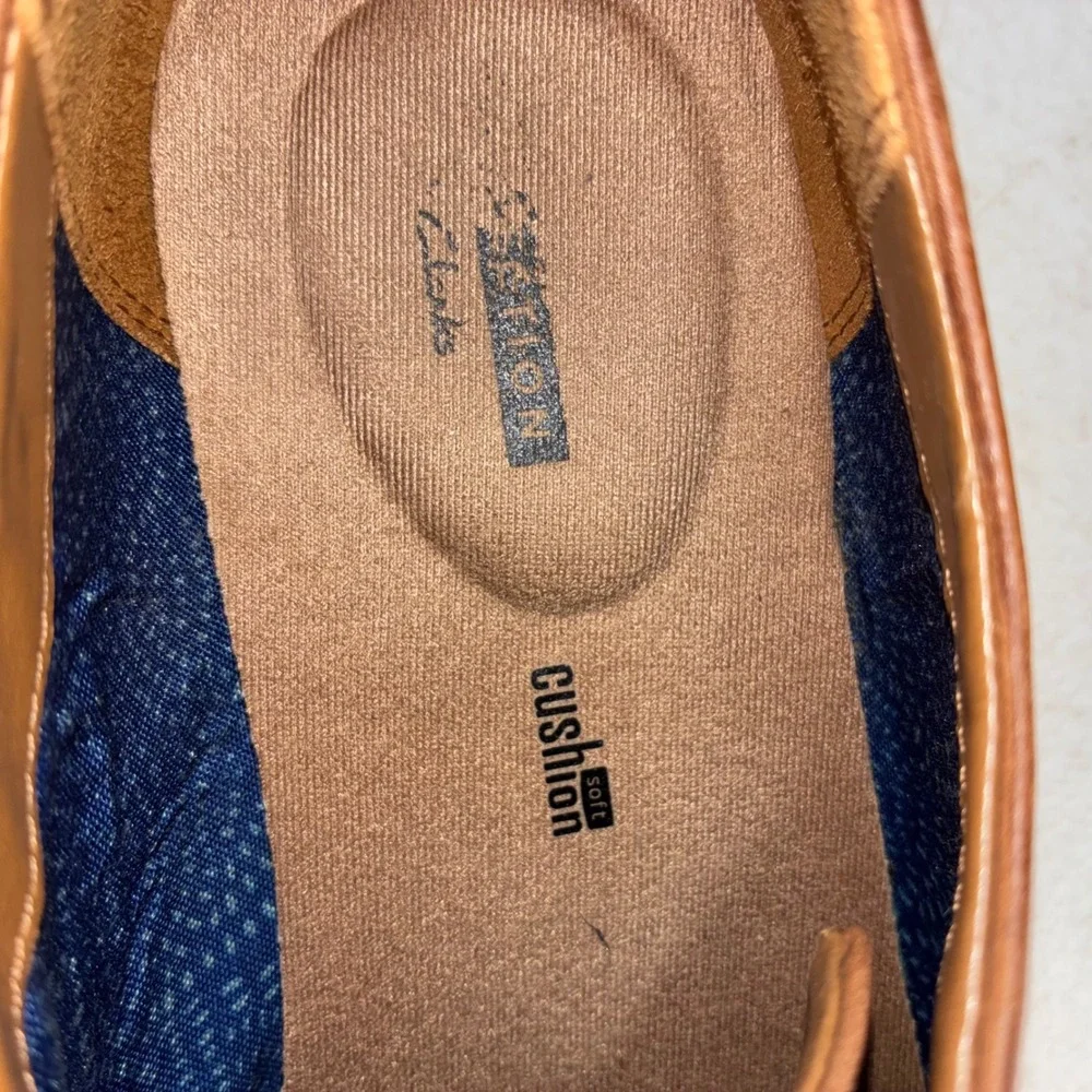 Clarks Mens Cushion Soft Tan Brown Leather Derby Lace‎ Up Dress Shoes Mens 8.5